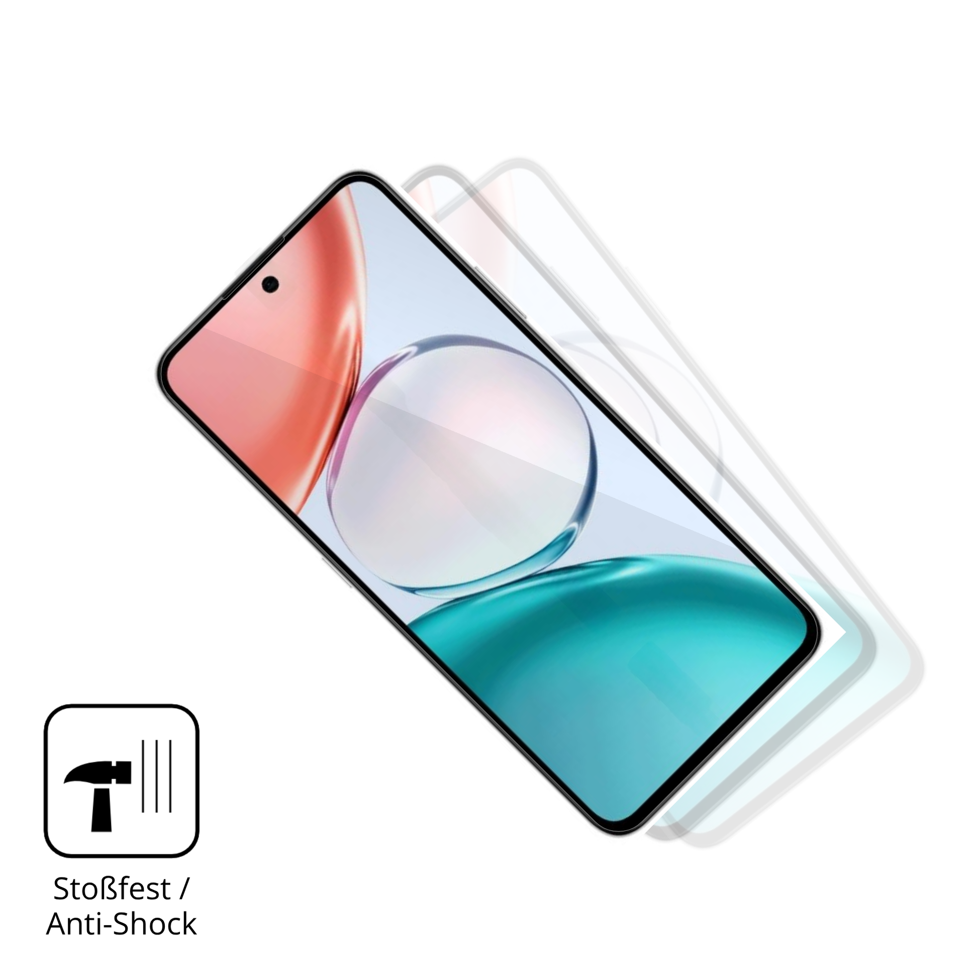 Schutz gegen Kratzer auf dem Honor Play 80 Pro Glas durch Schlüssel, Stöße gegen die Tischkante oder Stürze