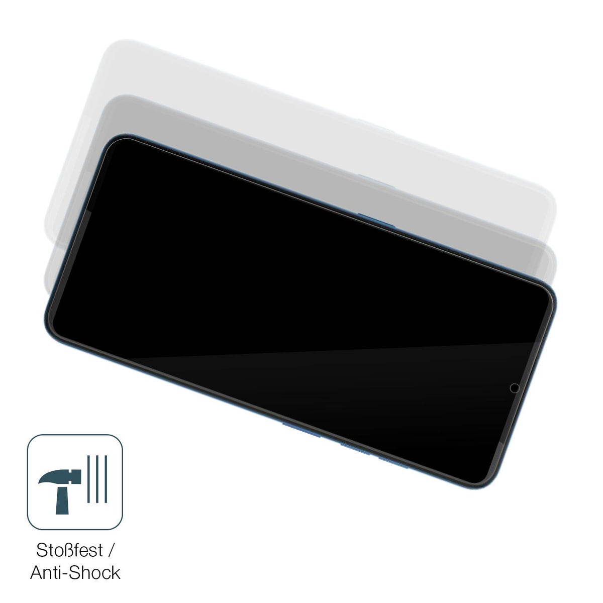 Schutz gegen Kratzer auf dem HTC Wildfire E5 Glas durch Schlüssel, Stöße gegen die Tischkante oder Stürze