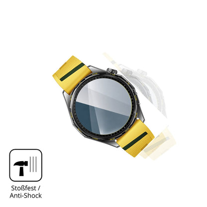 Schutz gegen Kratzer auf dem Huawei Watch GT 7 46 mm Glas durch Schlüssel, Stöße gegen die Tischkante oder Stürze