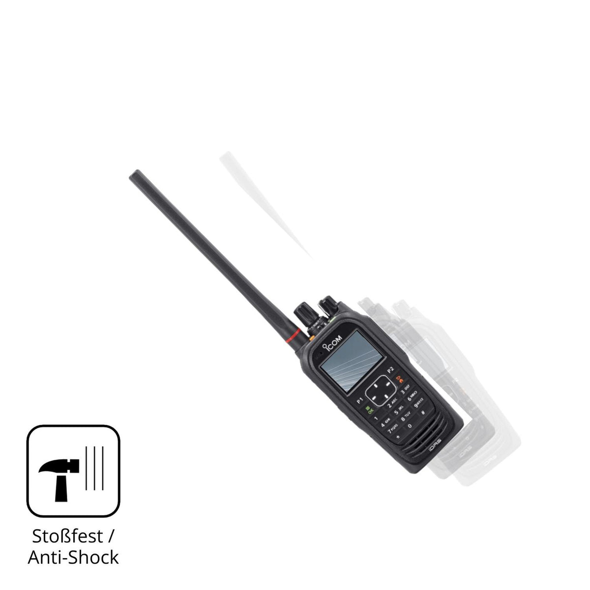 Schutz gegen Kratzer auf dem Icom IC-F4400DT Glas durch Schlüssel, Stöße gegen die Tischkante oder Stürze