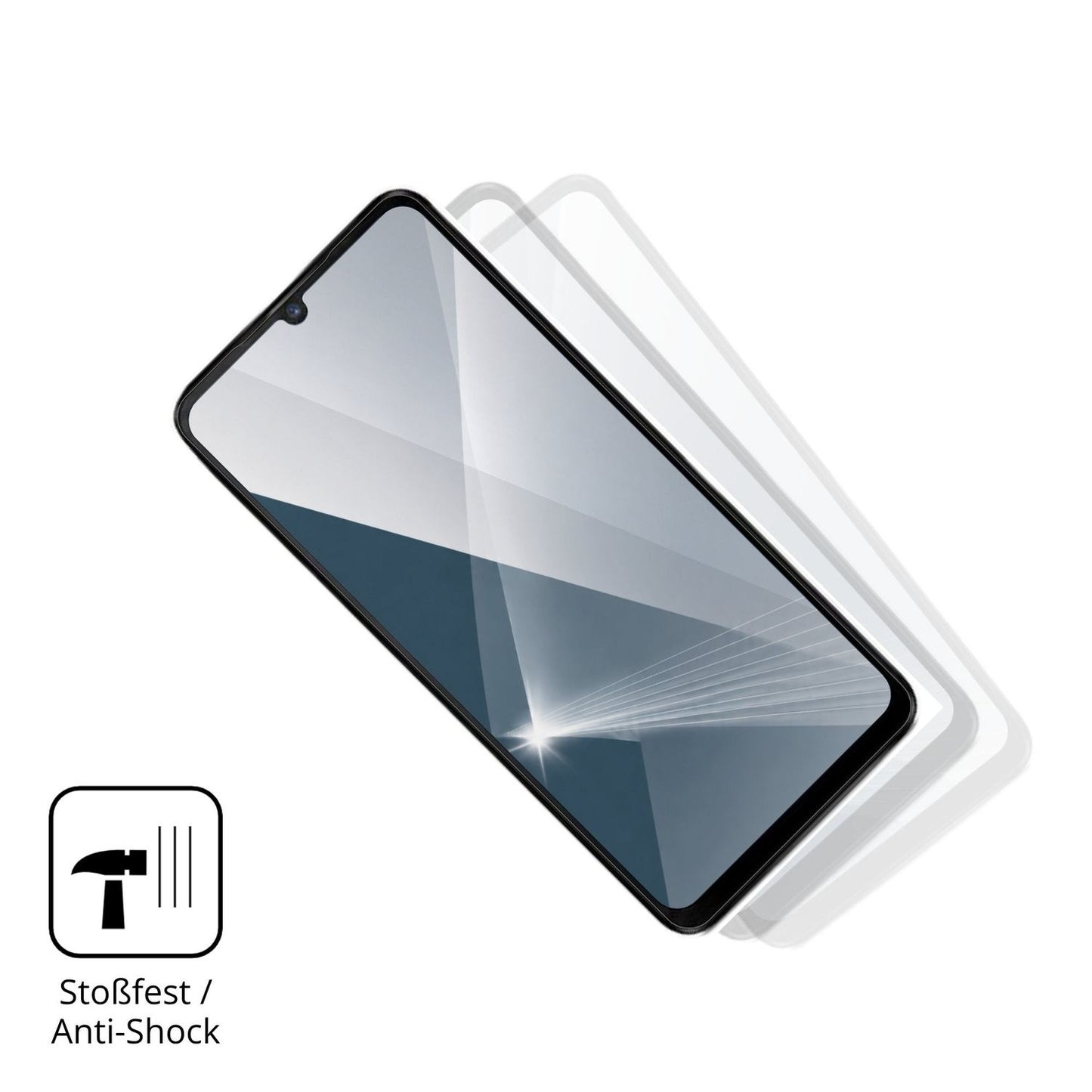 Schutz gegen Kratzer auf dem invens Note 5G Glas durch Schlüssel, Stöße gegen die Tischkante oder Stürze
