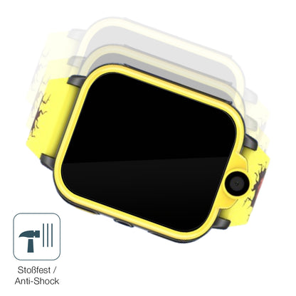 Schutz gegen Kratzer auf dem Iowodo XT23-BK Smartwatch Kinder Glas durch Schlüssel, Stöße gegen die Tischkante oder Stürze