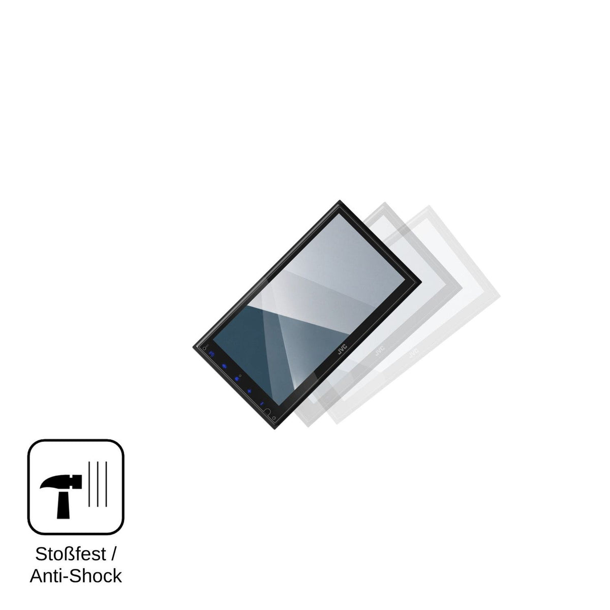 2x Screen Protector for JVC KW-M593BT Flexible Glass 9H dipos
