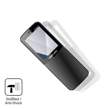 Schutz gegen Kratzer auf dem Karbonn K Phone 7 Glas durch Schlüssel, Stöße gegen die Tischkante oder Stürze