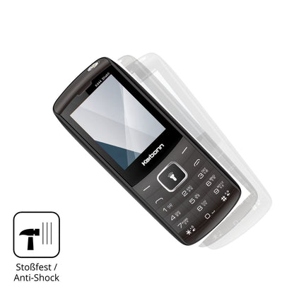 Schutz gegen Kratzer auf dem Karbonn K444 Shakti Glas durch Schlüssel, Stöße gegen die Tischkante oder Stürze
