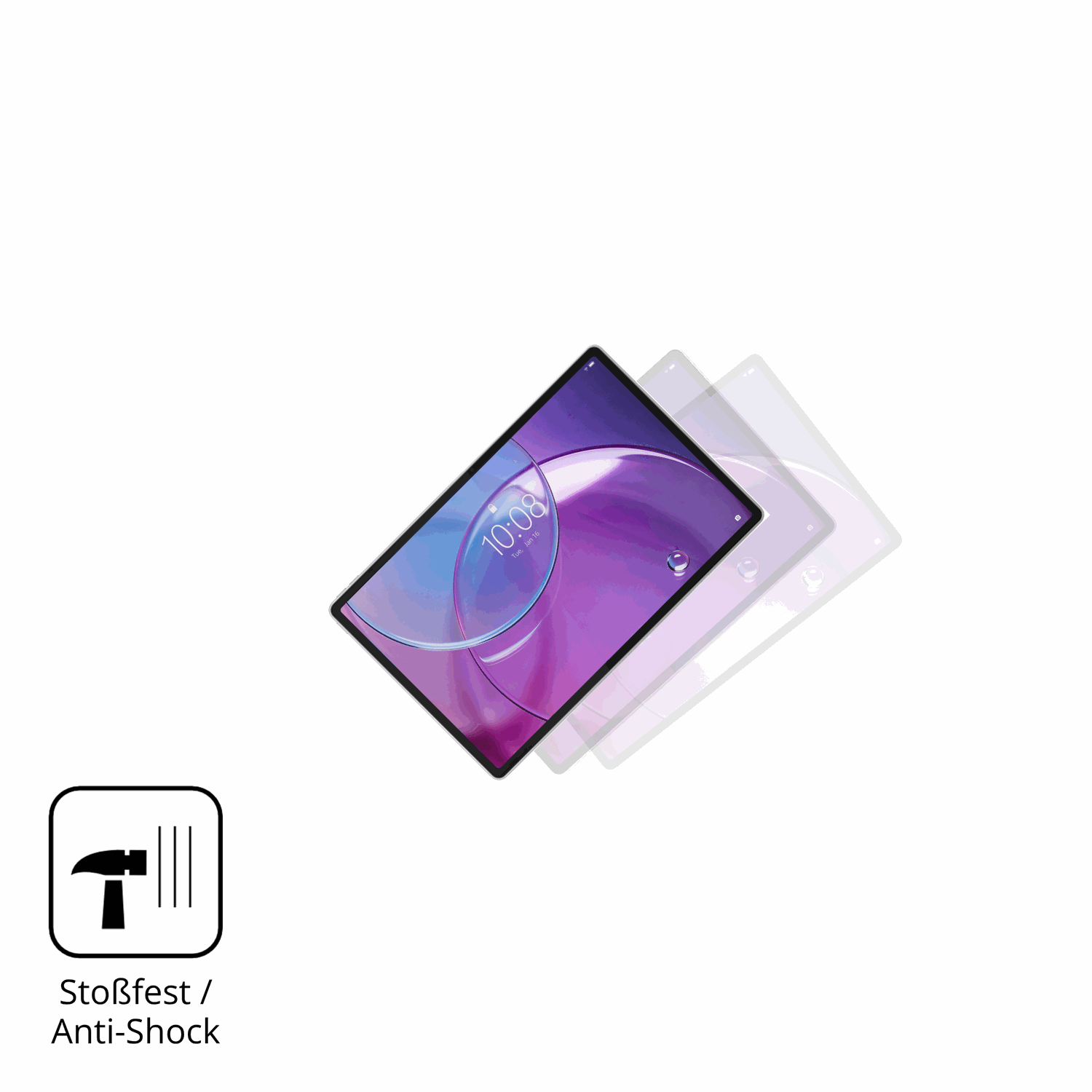 Schutz gegen Kratzer auf dem Lenovo Idea Tab Pro Gen 2 13 Zoll Glas durch Schlüssel, Stöße gegen die Tischkante oder Stürze