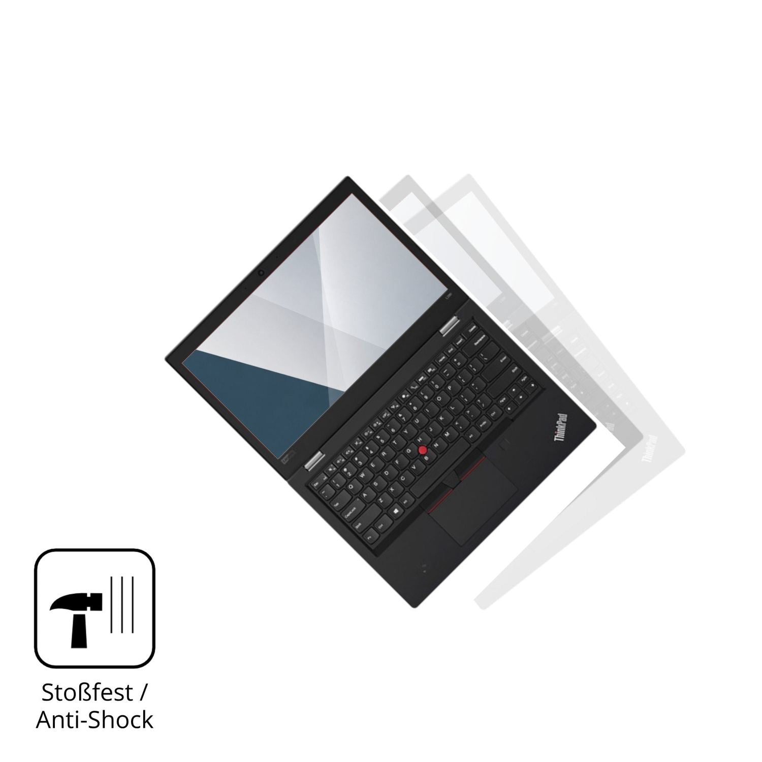 Schutz gegen Kratzer auf dem Lenovo Thinkpad L380 Yoga Glas durch Schlüssel, Stöße gegen die Tischkante oder Stürze