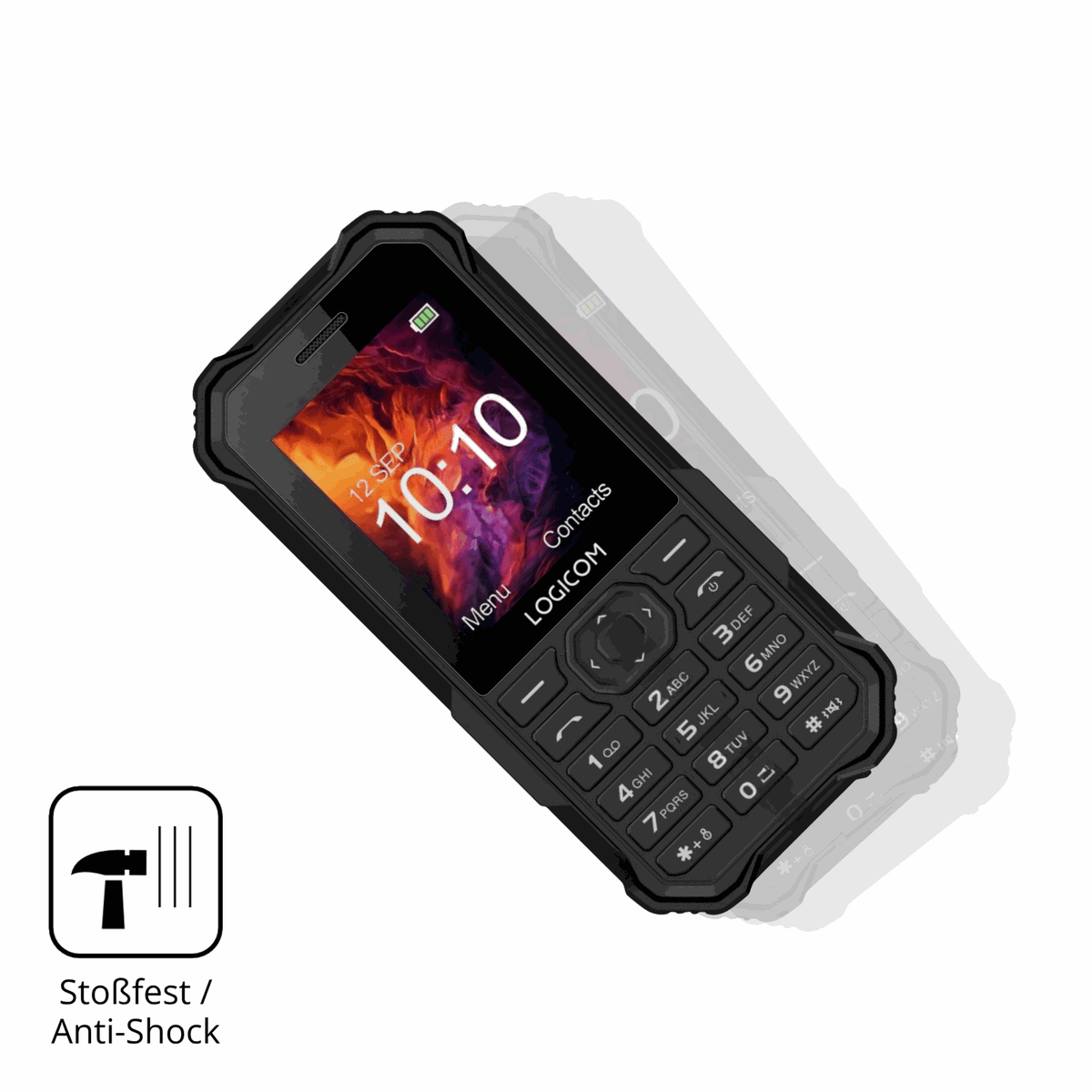 Schutz gegen Kratzer auf dem Logicom Xtrem 40 Pro Glas durch Schlüssel, Stöße gegen die Tischkante oder Stürze