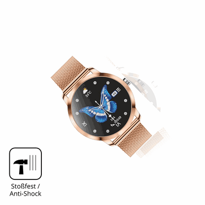 Schutz gegen Kratzer auf dem LWEARKD 1.27 Zoll AMOLED Smartwatch Glas durch Schlüssel, Stöße gegen die Tischkante oder Stürze