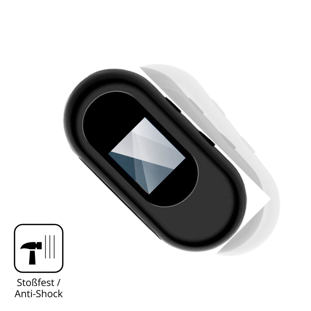 Schutz gegen Kratzer auf dem MAVIUS HKD10Q Glas durch Schlüssel, Stöße gegen die Tischkante oder Stürze