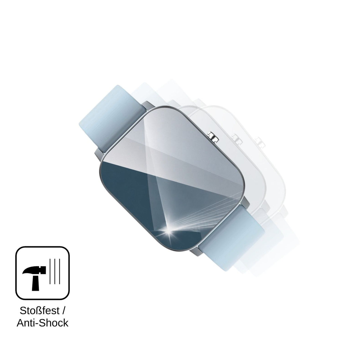 2x Screen Protector for Mopuea Smartwatch 1.4 Flexible Glass 9H dipos