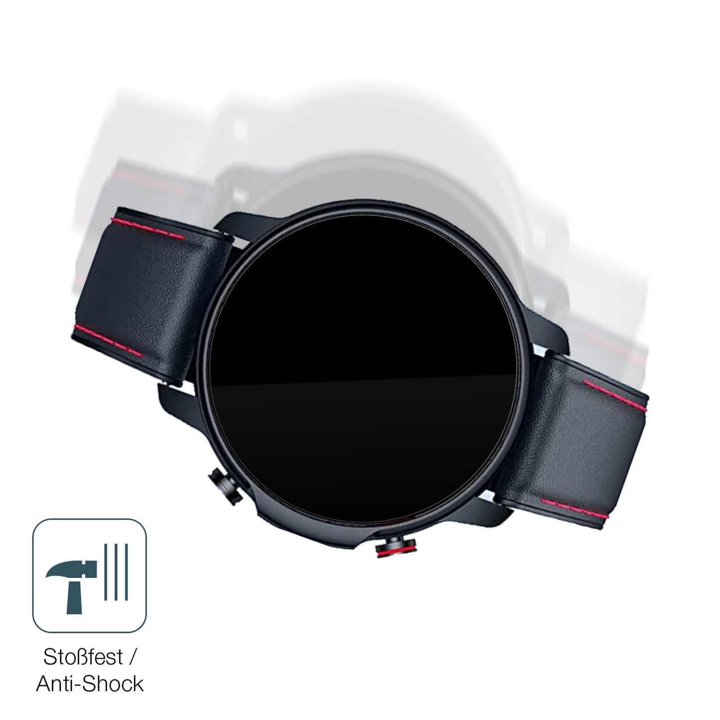 Schutz gegen Kratzer auf dem Motsfit 1,32 Zoll Smartwatch Glas durch Schlüssel, Stöße gegen die Tischkante oder Stürze