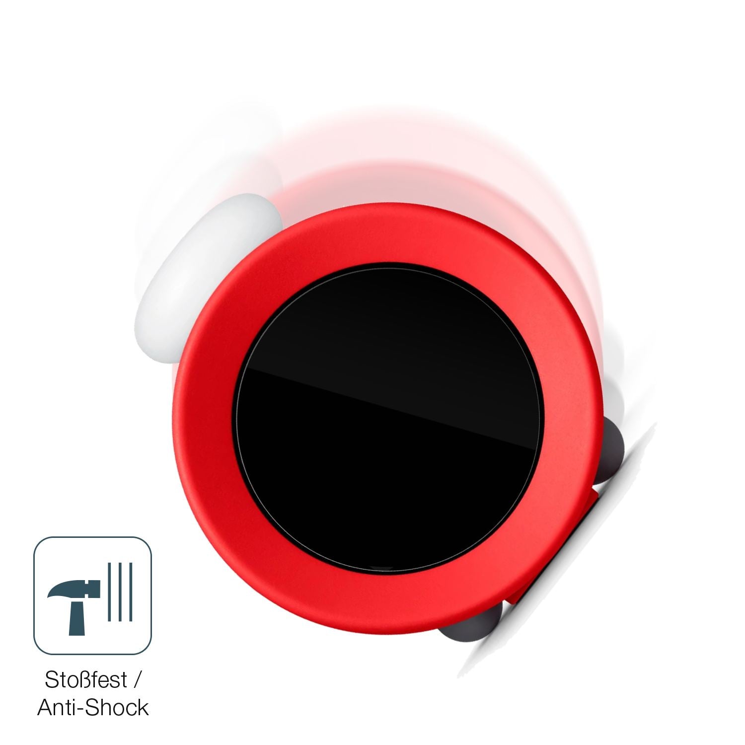 Schutz gegen Kratzer auf dem Nintendo Sound Clock Alarmo Glas durch Schlüssel, Stöße gegen die Tischkante oder Stürze