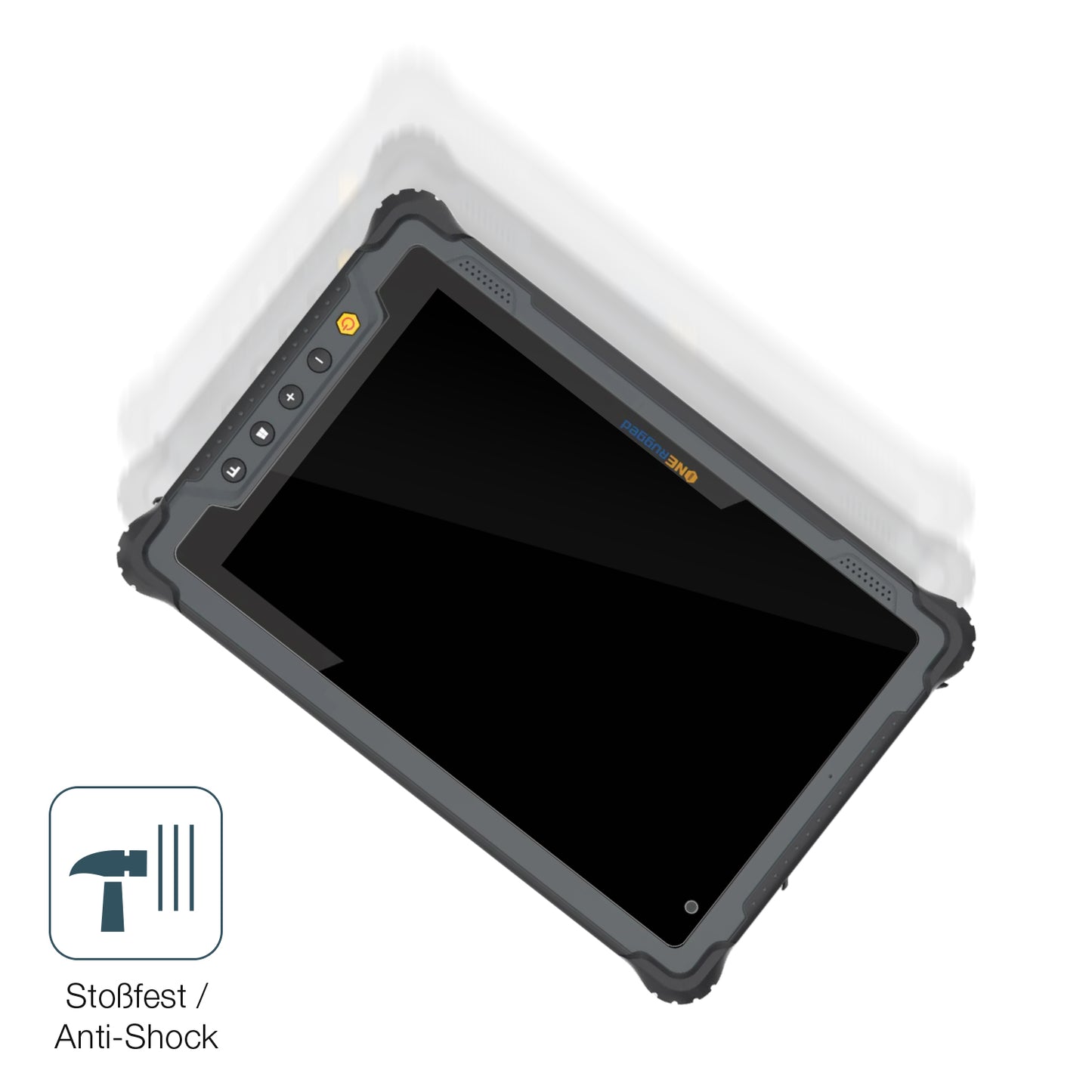 Schutz gegen Kratzer auf dem ONERugged Tablet M80J Glas durch Schlüssel, Stöße gegen die Tischkante oder Stürze