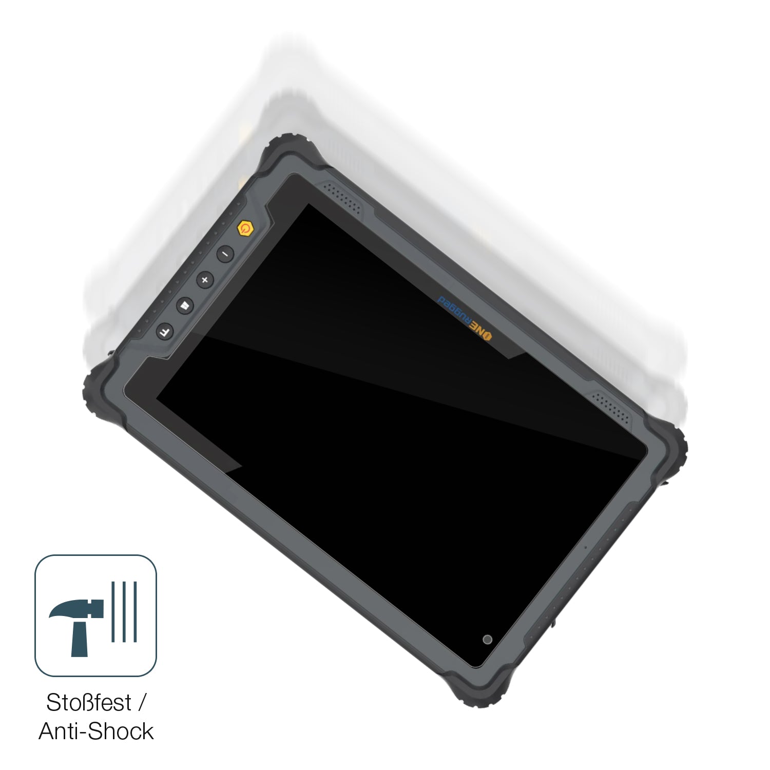 Schutz gegen Kratzer auf dem ONERugged Tablet M80J Glas durch Schlüssel, Stöße gegen die Tischkante oder Stürze