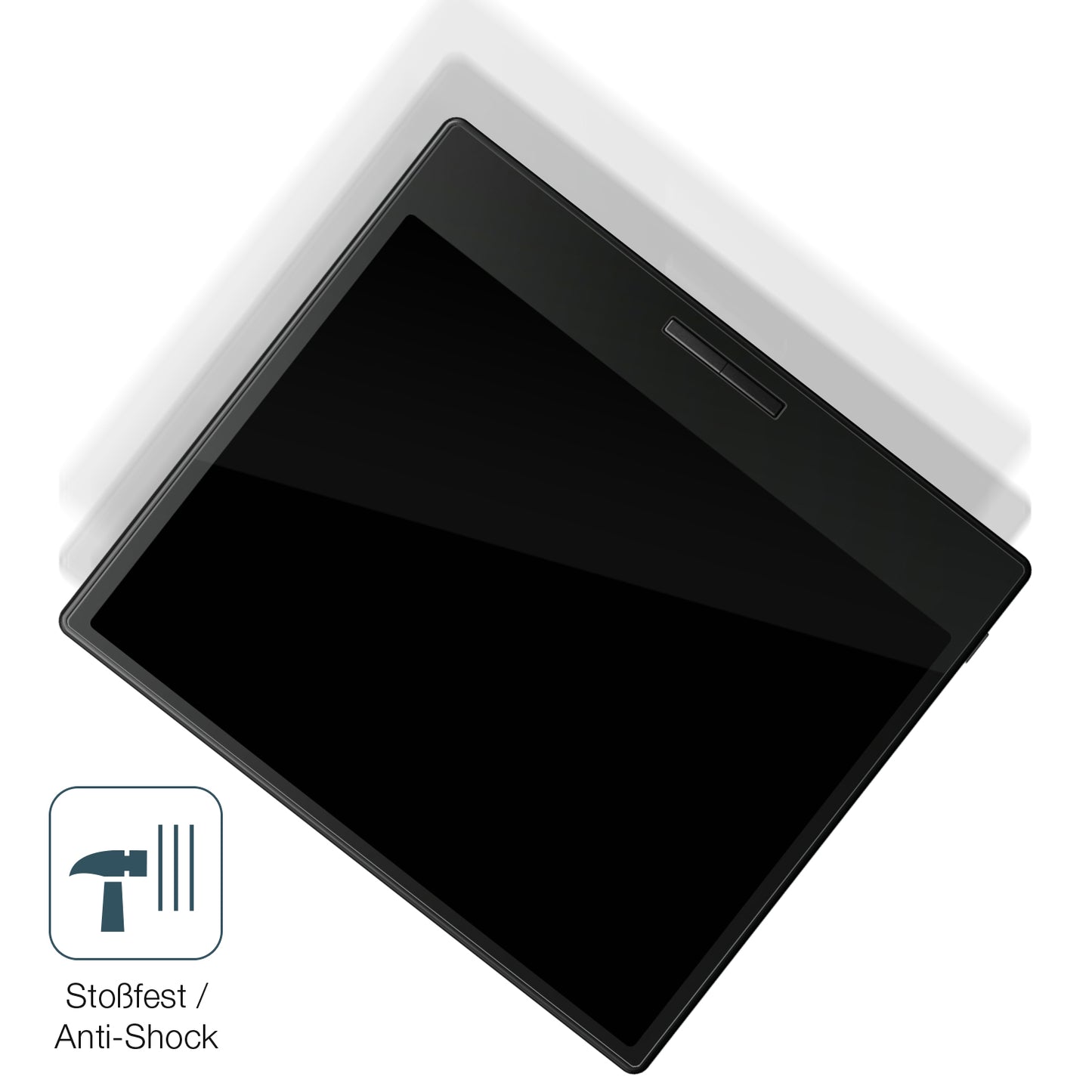 Schutz gegen Kratzer auf dem Onyx Boox Go Color 7 Glas durch Schlüssel, Stöße gegen die Tischkante oder Stürze