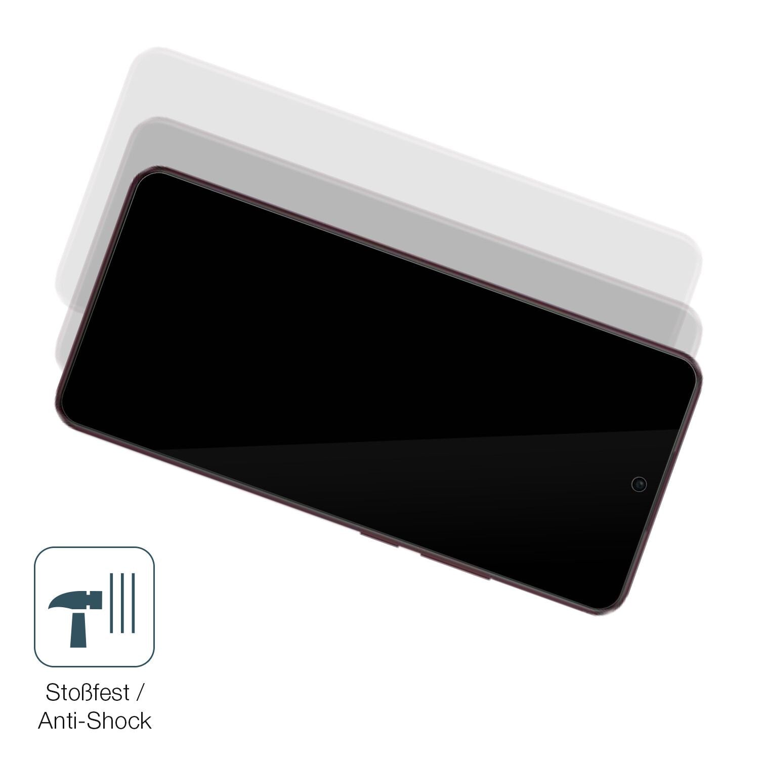 Schutz gegen Kratzer auf dem Oppo F25 Pro Glas durch Schlüssel, Stöße gegen die Tischkante oder Stürze