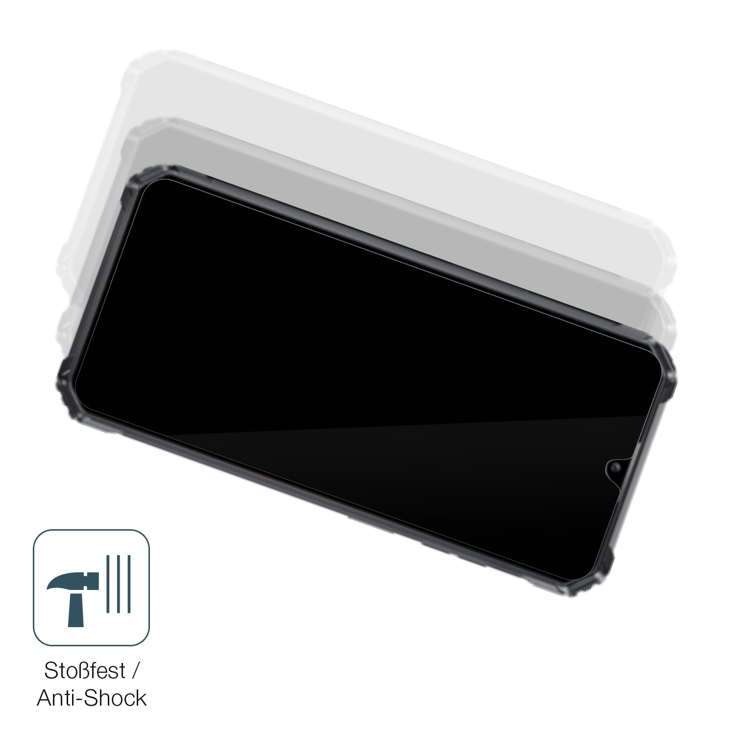 Schutz gegen Kratzer auf dem Oukitel G1 Glas durch Schlüssel, Stöße gegen die Tischkante oder Stürze