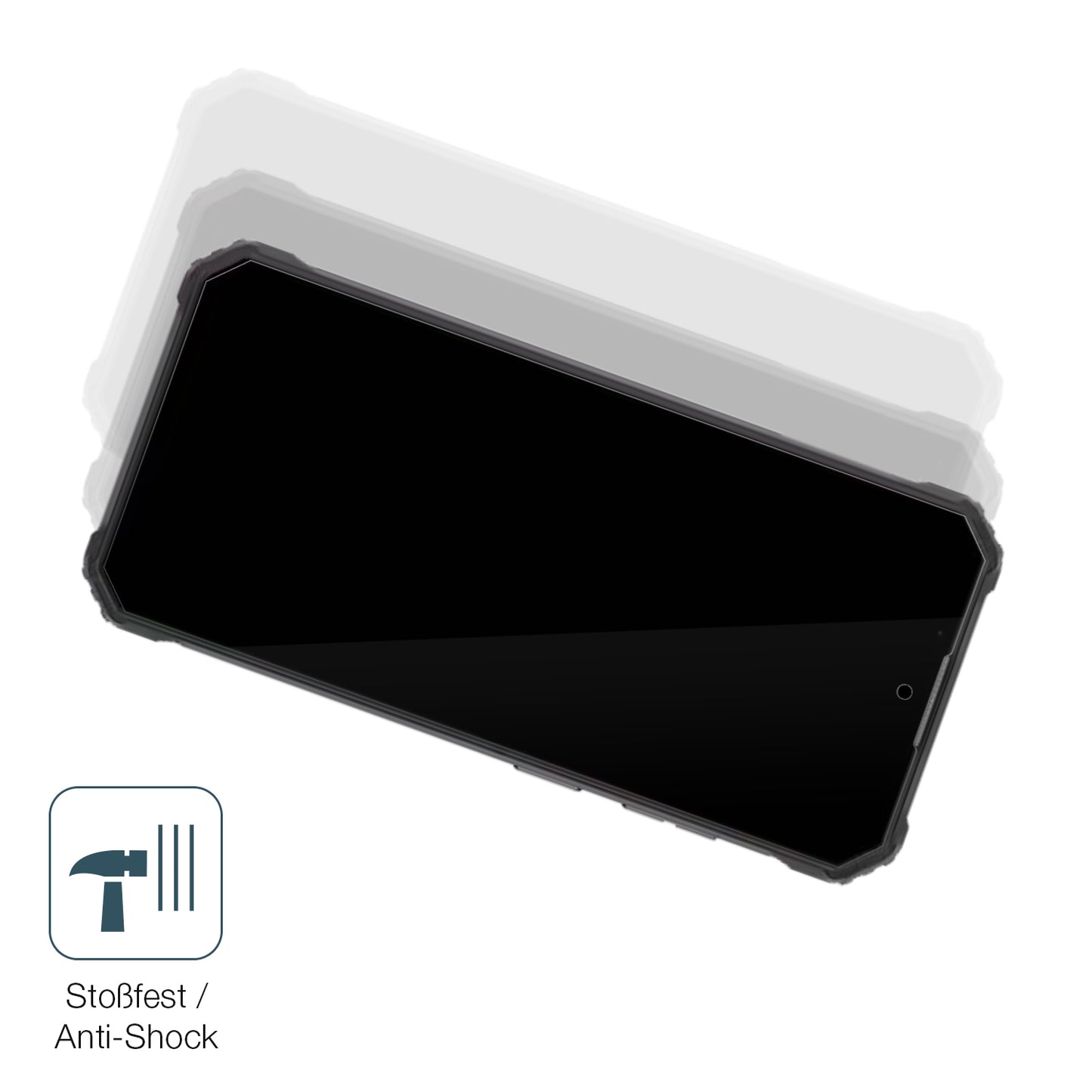 Schutz gegen Kratzer auf dem Oukitel WP23 Plus Glas durch Schlüssel, Stöße gegen die Tischkante oder Stürze
