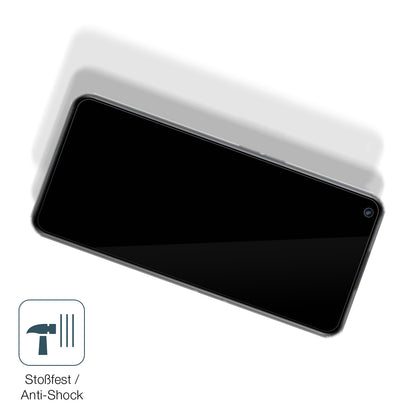 Schutz gegen Kratzer auf dem Realme Q5 Glas durch Schlüssel, Stöße gegen die Tischkante oder Stürze