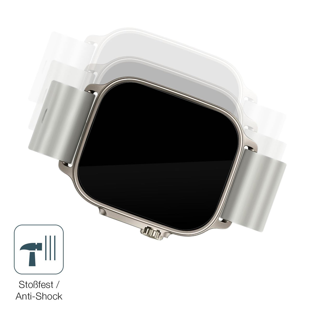 Schutz gegen Kratzer auf dem Realme Watch 5 Glas durch Schlüssel, Stöße gegen die Tischkante oder Stürze