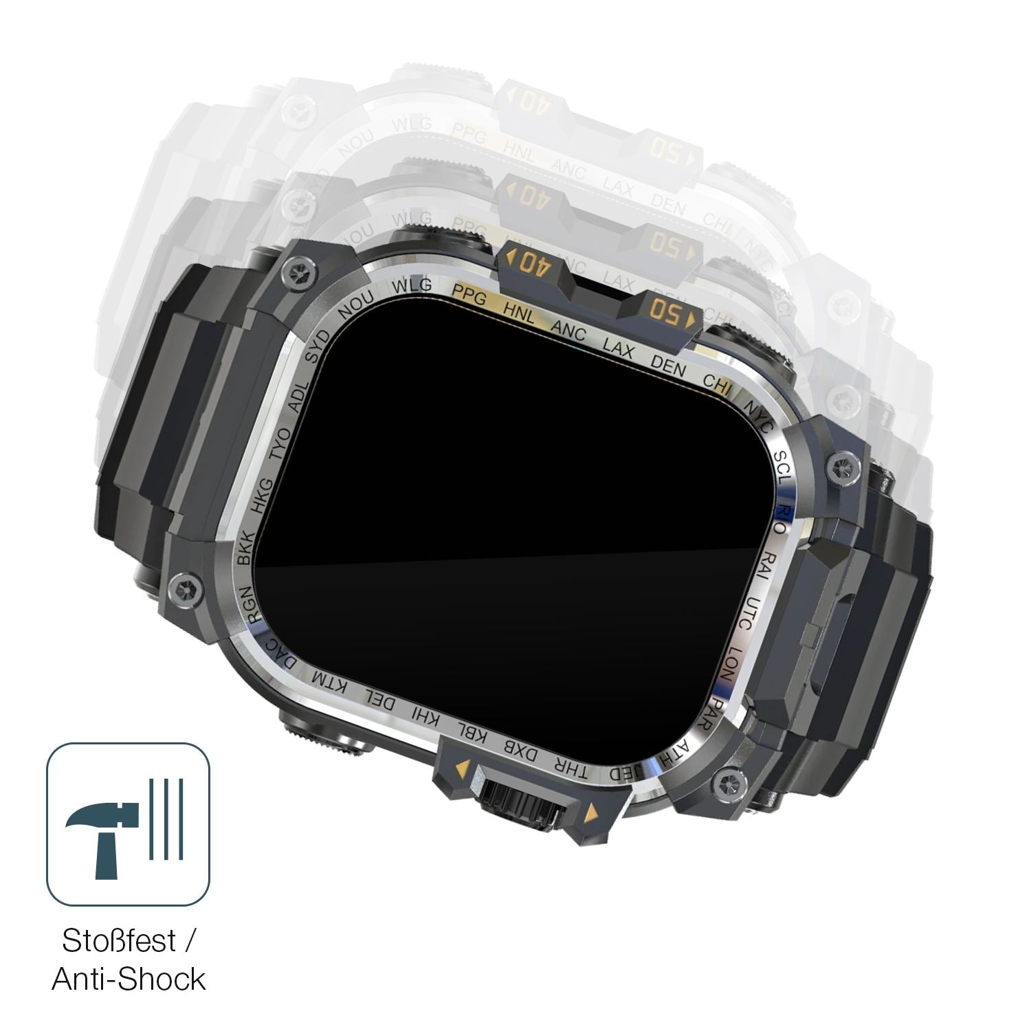 Schutz gegen Kratzer auf dem Rollme Hero X Glas durch Schlüssel, Stöße gegen die Tischkante oder Stürze