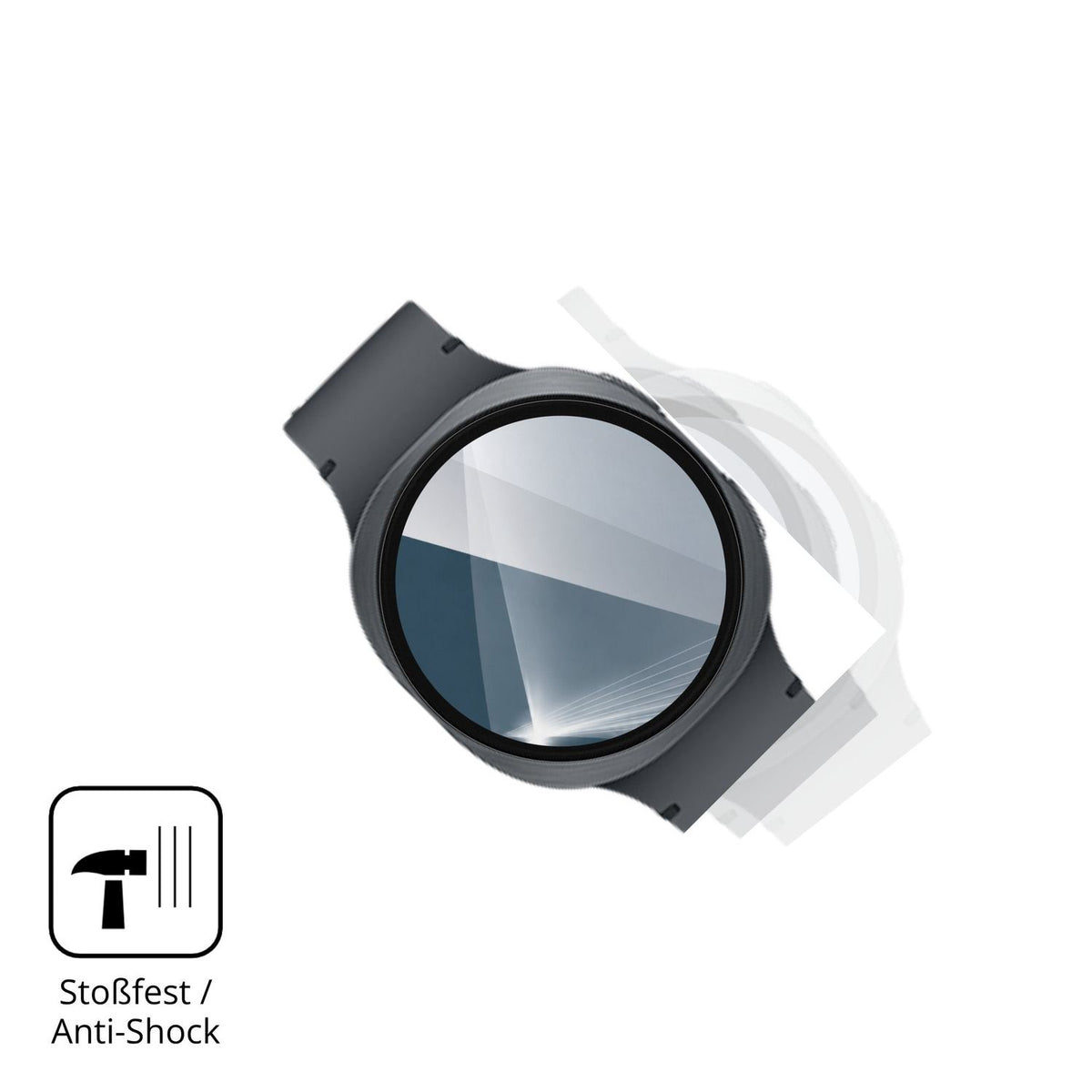 Schutz gegen Kratzer auf dem Samsung Galaxy Watch 8 40mm Glas durch Schlüssel, Stöße gegen die Tischkante oder Stürze