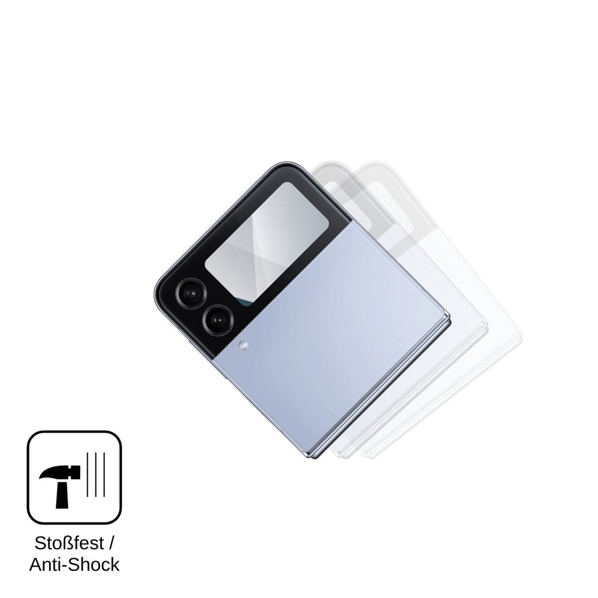 2x Screen Protector for Samsung Galaxy Z Flip4 5G Outside Flexible Glass 9H dipos