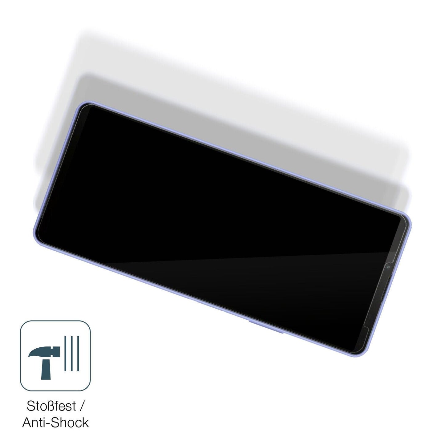 Schutz gegen Kratzer auf dem Sony Xperia 10 IV Glas durch Schlüssel, Stöße gegen die Tischkante oder Stürze