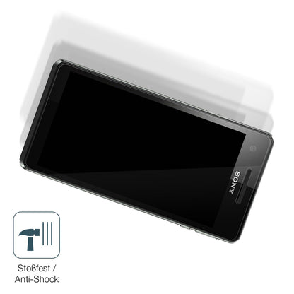 Schutz gegen Kratzer auf dem Sony Xperia V Glas durch Schlüssel, Stöße gegen die Tischkante oder Stürze