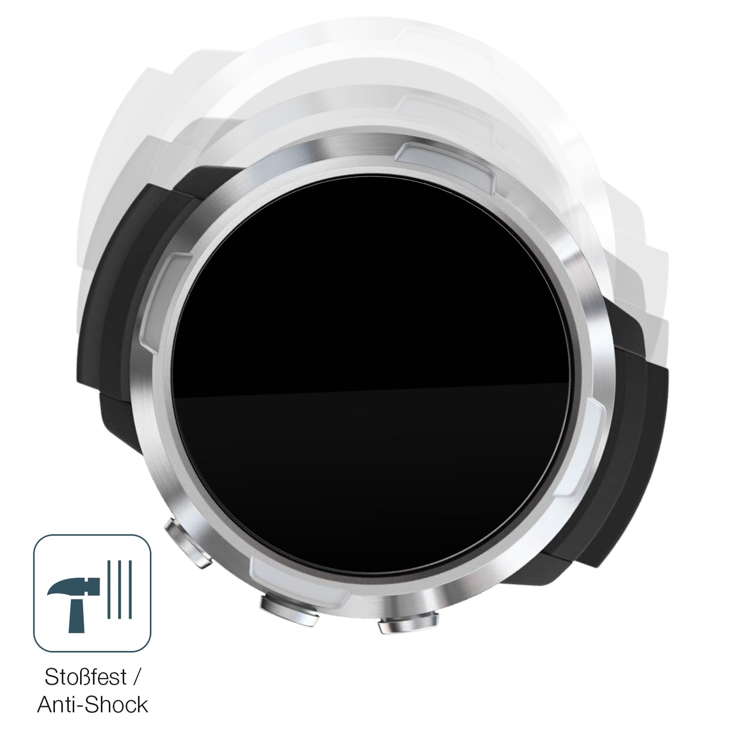Schutz gegen Kratzer auf dem Suunto D5 Tauchcomputer Glas durch Schlüssel, Stöße gegen die Tischkante oder Stürze