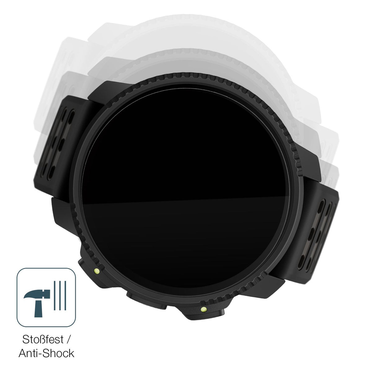 Schutz gegen Kratzer auf dem Suunto Vertical 2 Glas durch Schlüssel, Stöße gegen die Tischkante oder Stürze