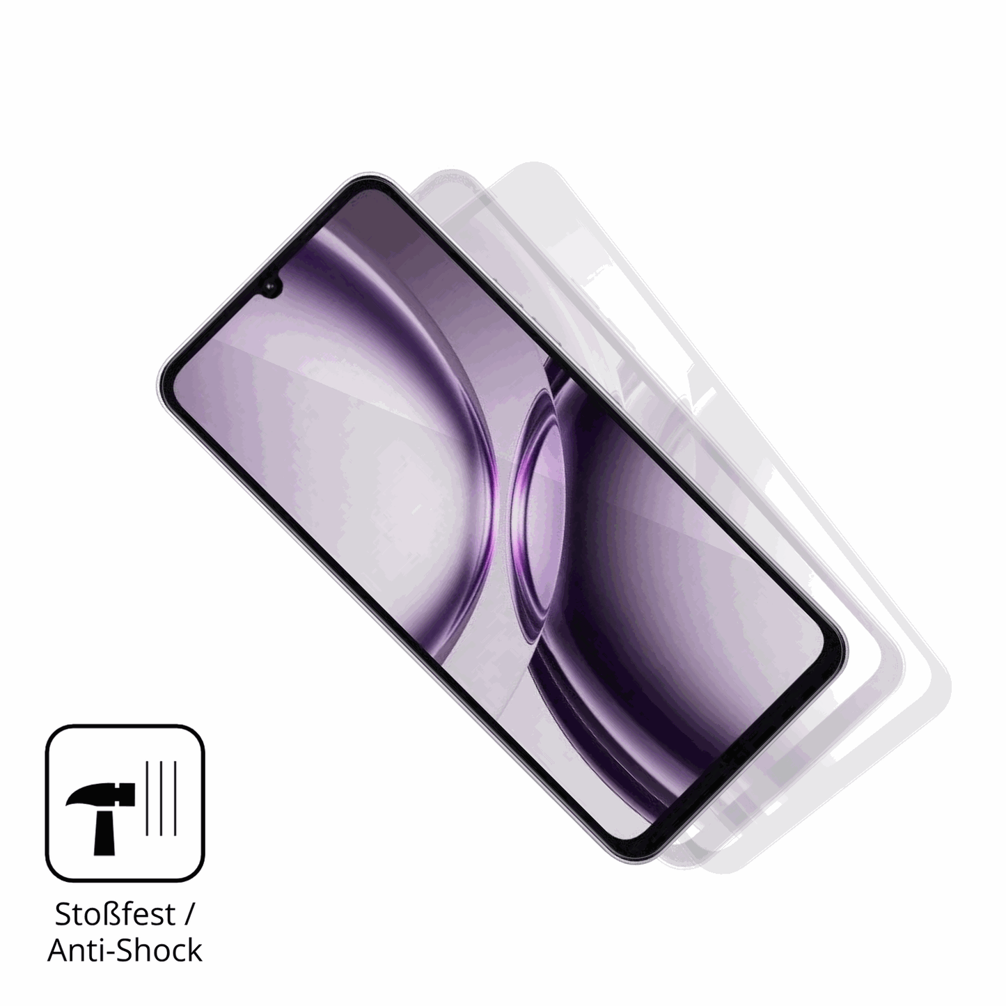 Schutz gegen Kratzer auf dem Tecno Pop 20 Glas durch Schlüssel, Stöße gegen die Tischkante oder Stürze