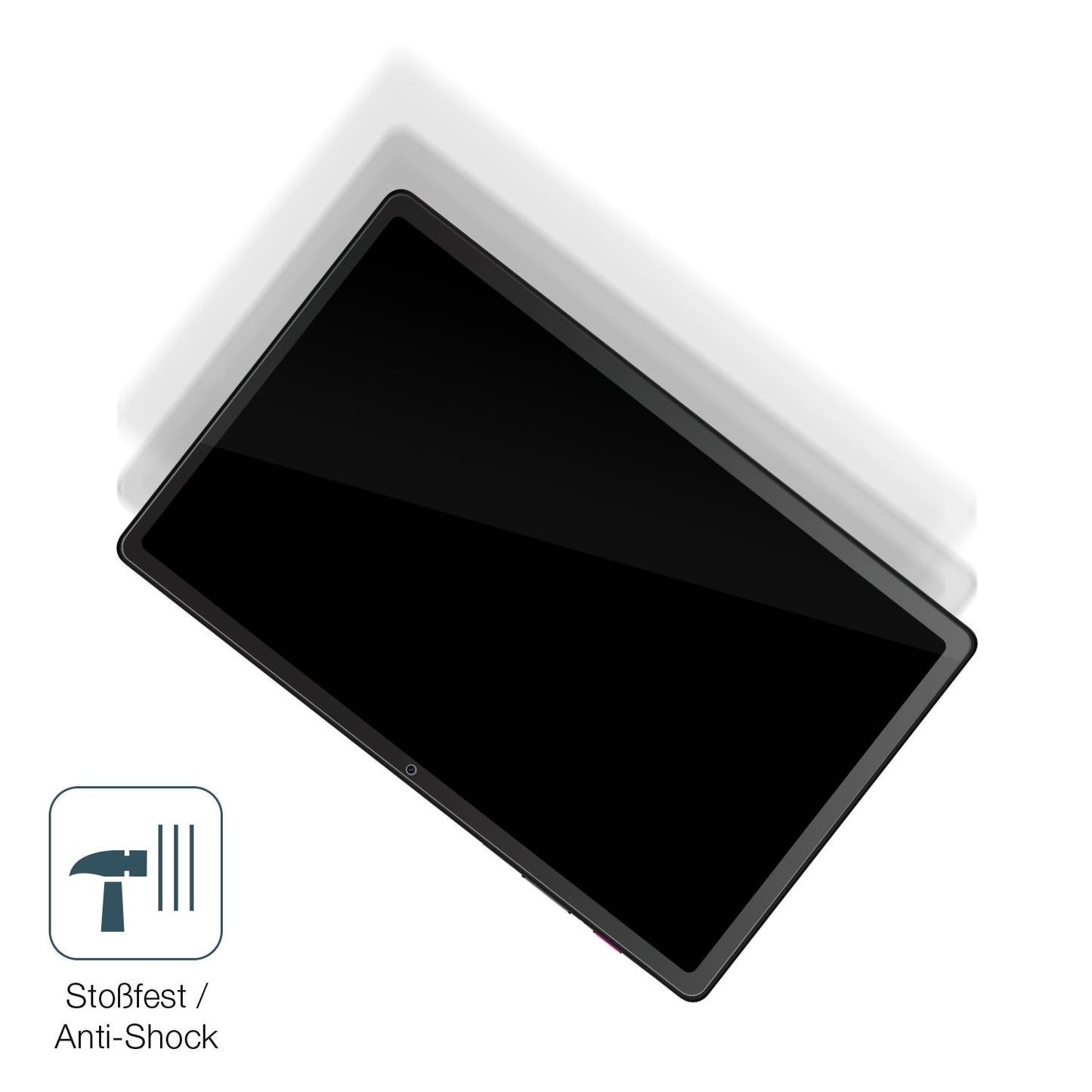 Schutz gegen Kratzer auf dem Telekom T Tablet Glas durch Schlüssel, Stöße gegen die Tischkante oder Stürze