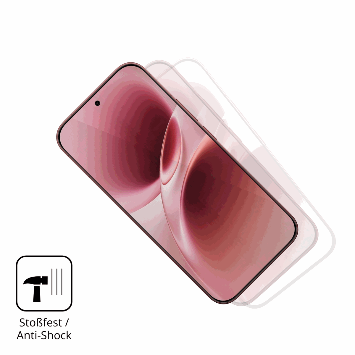 Schutz gegen Kratzer auf dem Vivo V70 Glas durch Schlüssel, Stöße gegen die Tischkante oder Stürze