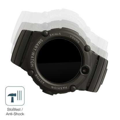 Schutz gegen Kratzer auf dem Watchmark GPS Watch Kids Glas durch Schlüssel, Stöße gegen die Tischkante oder Stürze