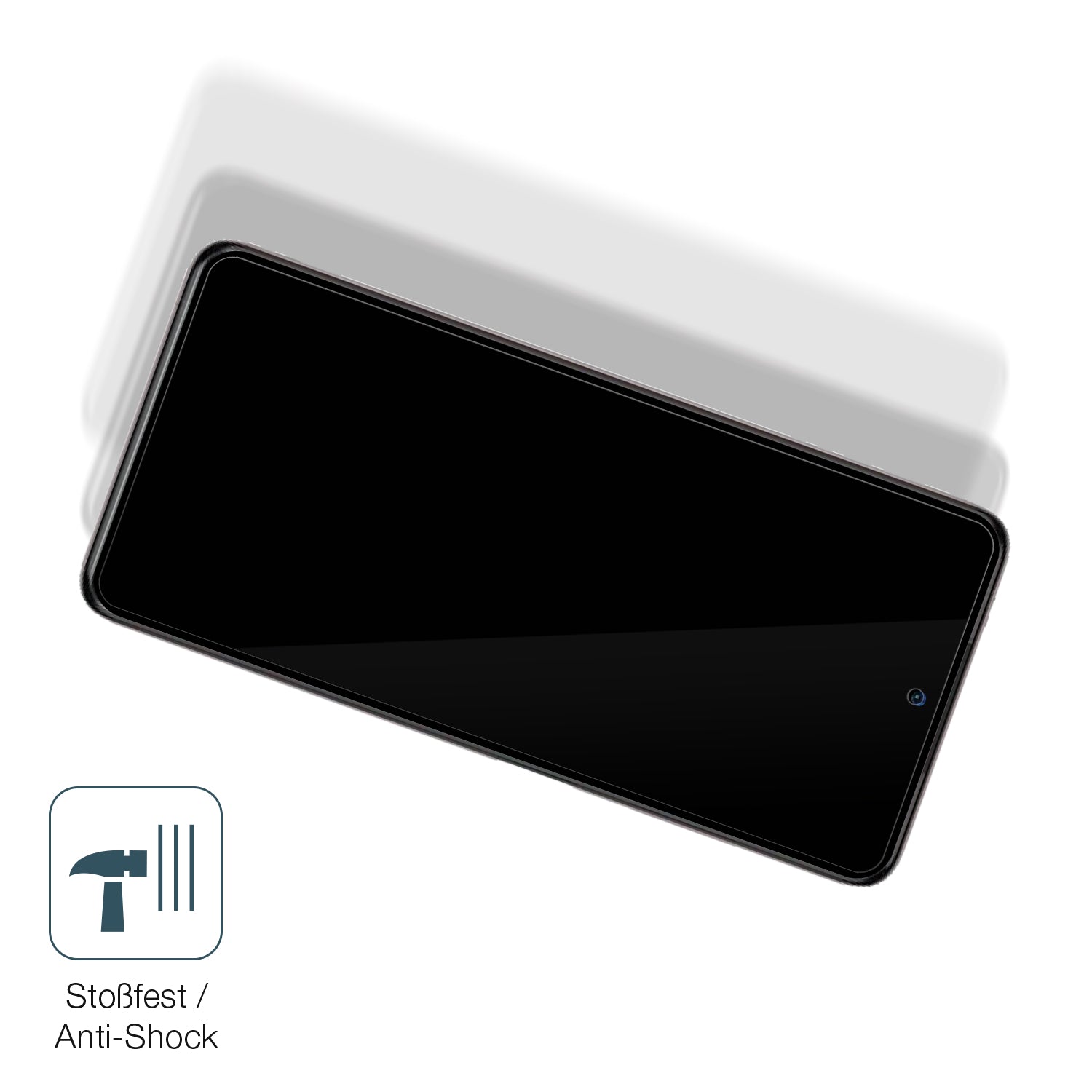 Schutz gegen Kratzer auf dem Xiaomi Poco X3 Pro Glas durch Schlüssel, Stöße gegen die Tischkante oder Stürze