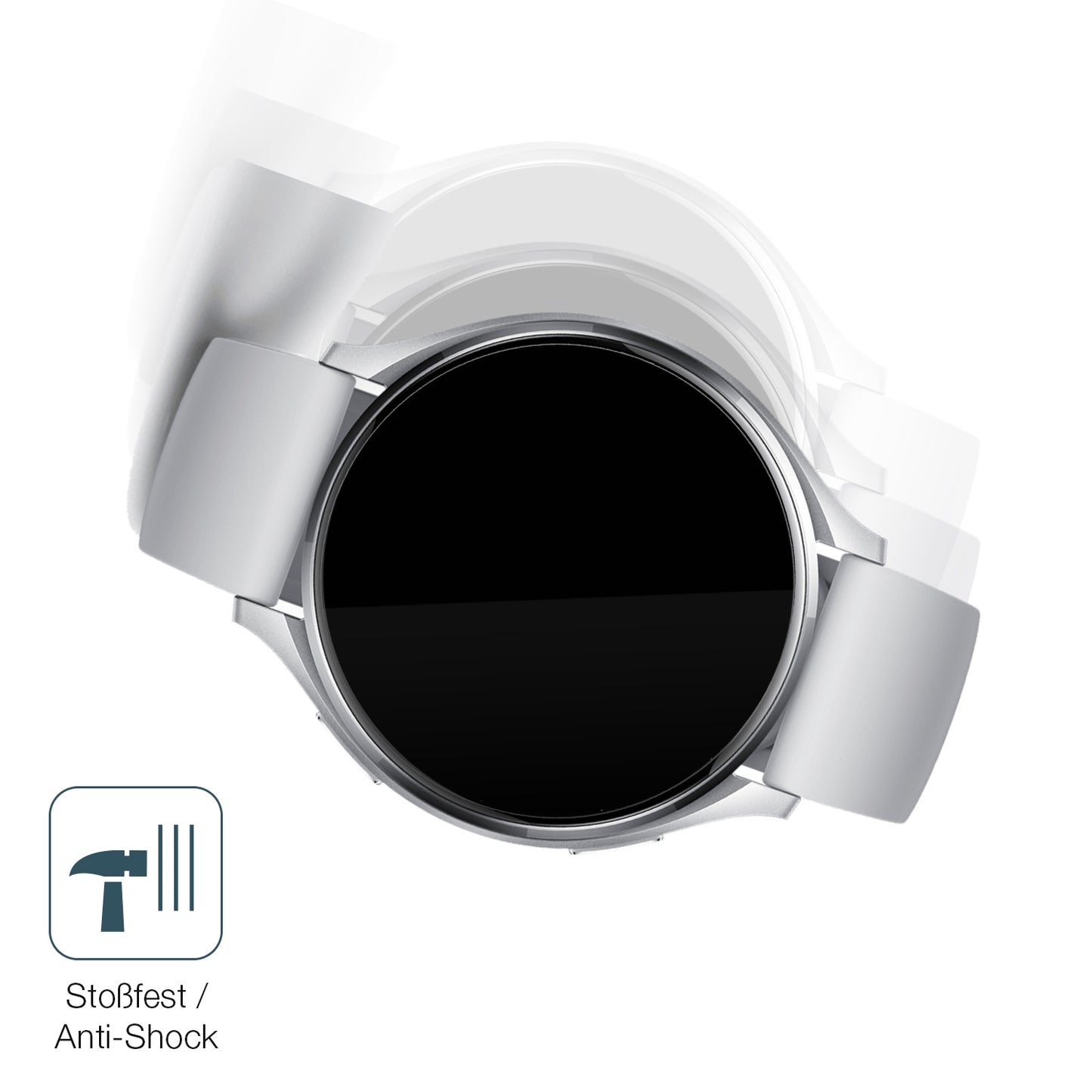 Schutz gegen Kratzer auf dem Xiaomi Watch 2 Glas durch Schlüssel, Stöße gegen die Tischkante oder Stürze