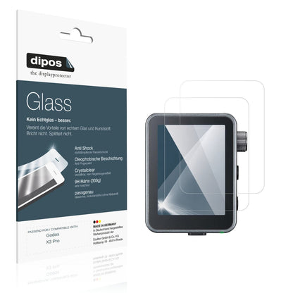 Klare Displayschutzfolie von dipos passend für Godox X3 Pro, 9H kratzfest und blasenfrei montiert
