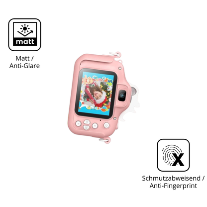 9H Hartbeschichtete, flexible Folie passend zugeschnitten für Gofunly X1 Kinder Kamera 2 Zoll