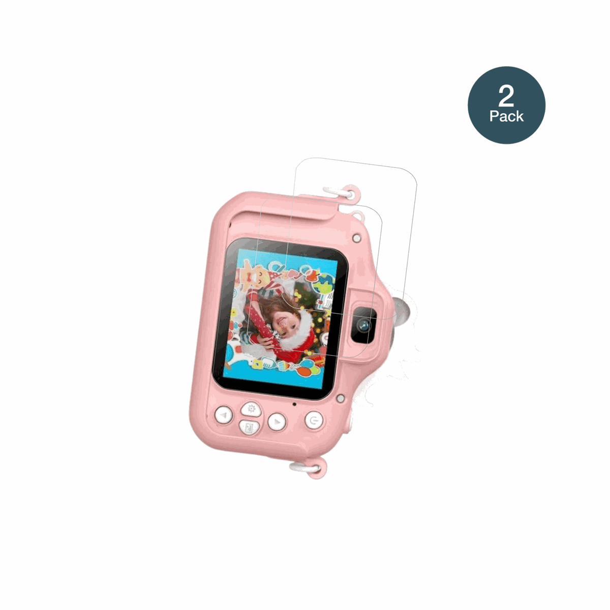 GofunlyX1 Kinder Kamera 2 Zoll mit aufgebrachter dipos Flex Schutzfolie, glasklare Darstellung ohne Einschränkungen