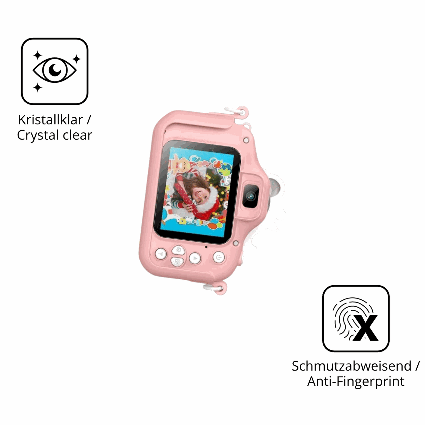 Flexible TPU-Folie passend zugeschnitten für Gofunly X1 Kinder Kamera 2 Zoll, vollständige Abdeckung