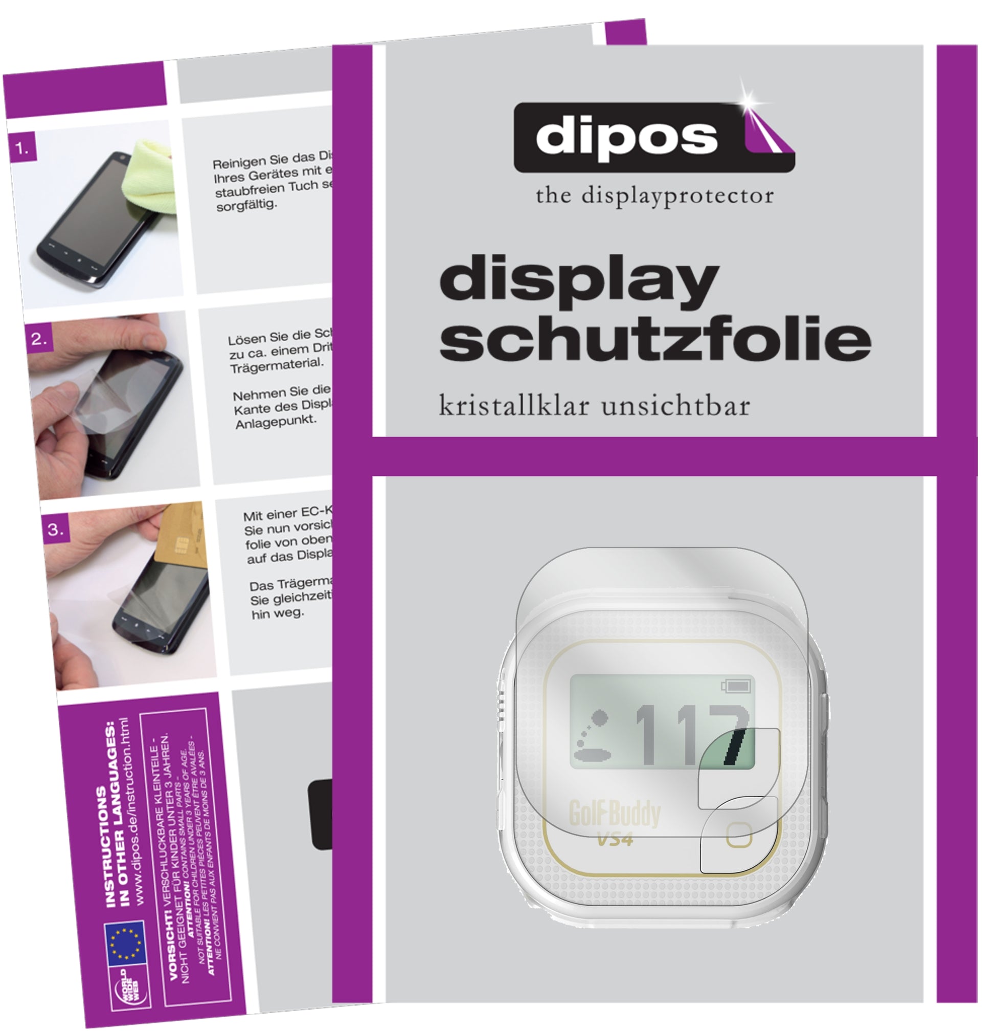 Perfekte Passform und ultimative Qualität: Unser 9H Panzerglas bietet Schutz für Golfbuddy-Voice VS4