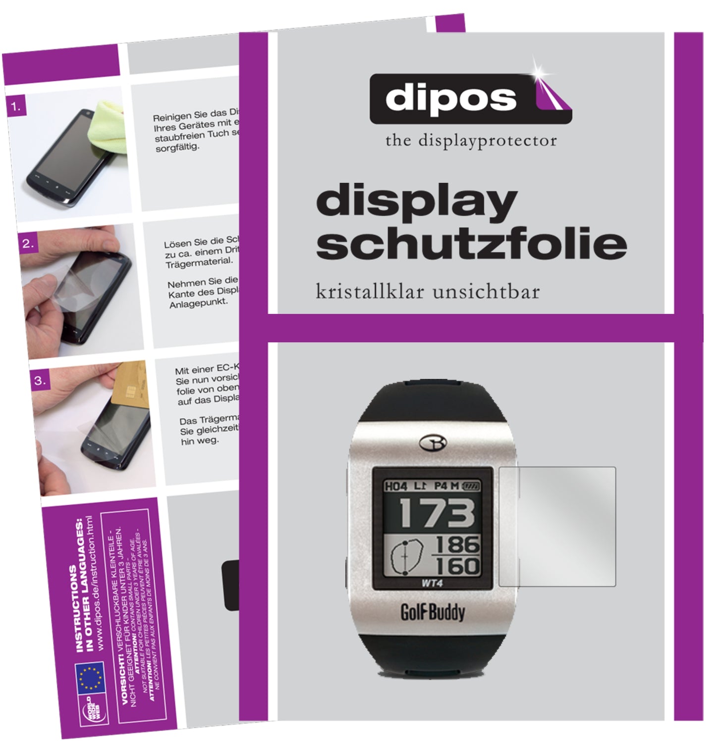 Perfekte Passform und ultimative Qualität: Unser 9H Panzerglas bietet Schutz für Golfbuddy-WT4
