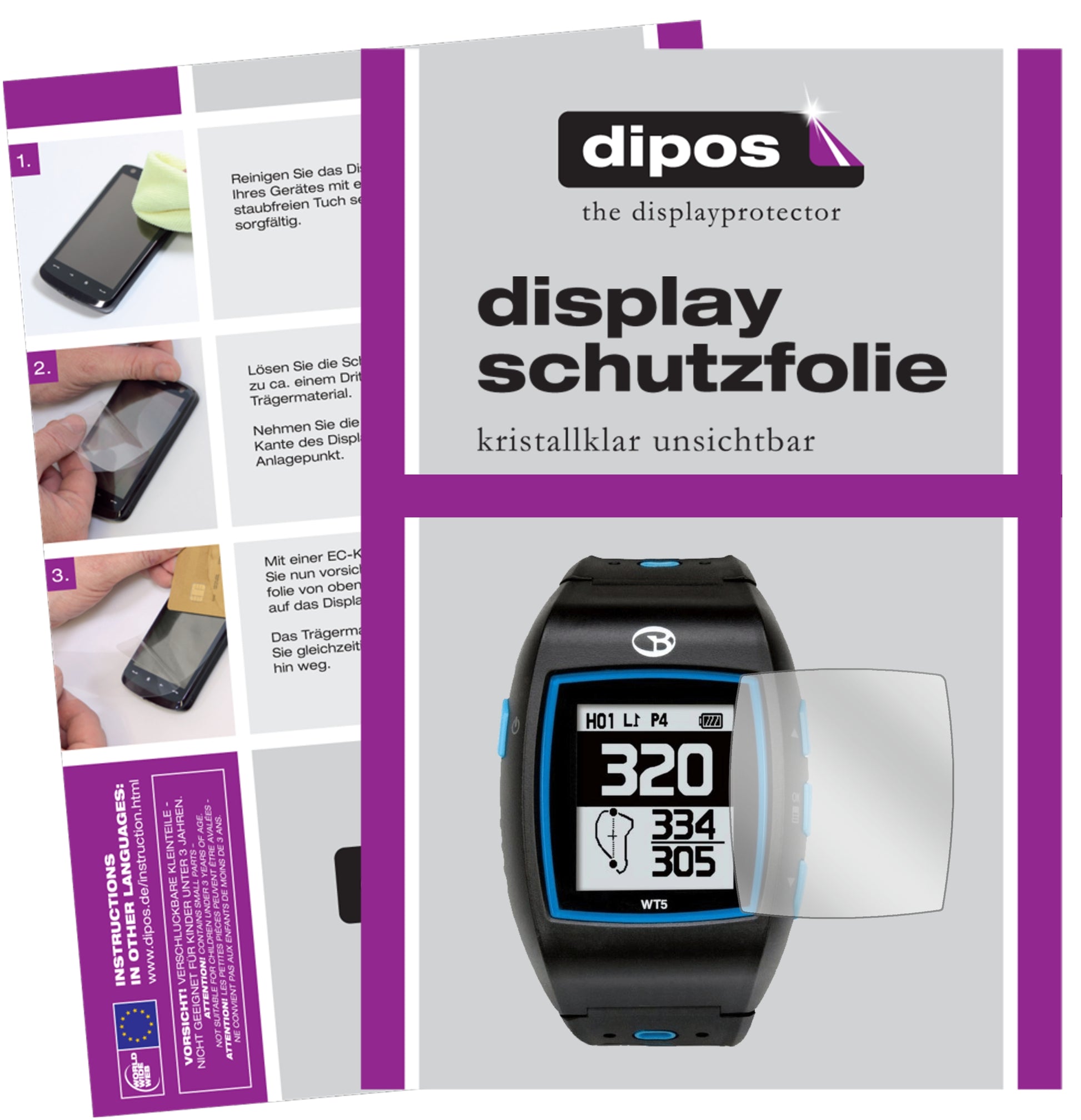 Perfekte Passform und ultimative Qualität: Unser 9H Panzerglas bietet Schutz für Golfbuddy-WT5