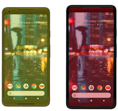 dipos Displayschutz für Google Pixel 2 XL, transparente Oberfläche, geringe Dicke und perfekte Passform