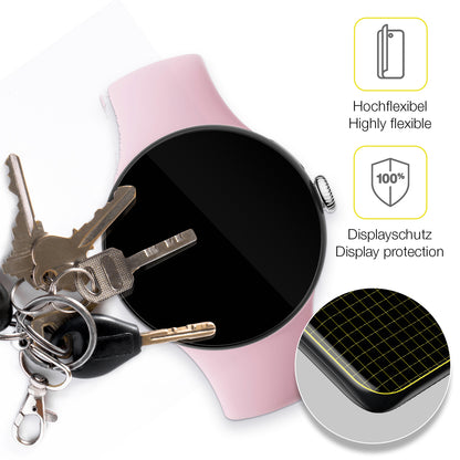 dipos Displayschutz für Google Pixel Watch 3 45mm, transparente Oberfläche, geringe Dicke und perfekte Passform