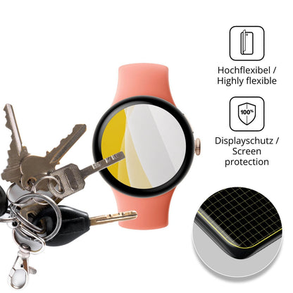 dipos Displayschutz für Google Pixel Watch 5 41mm, transparente Oberfläche, geringe Dicke und perfekte Passform