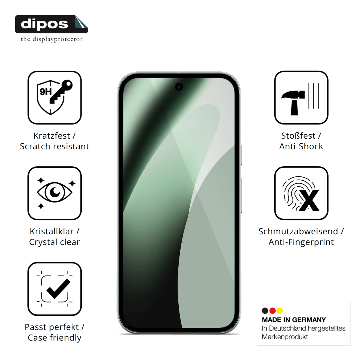 Displayschutz hergestellt in Deutschland, höchste Qualität made in Germany