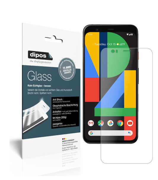 Matte Displayschutzfolie von dipos passend für Google Pixel 4, 9H kratzfest und blasenfrei montiert